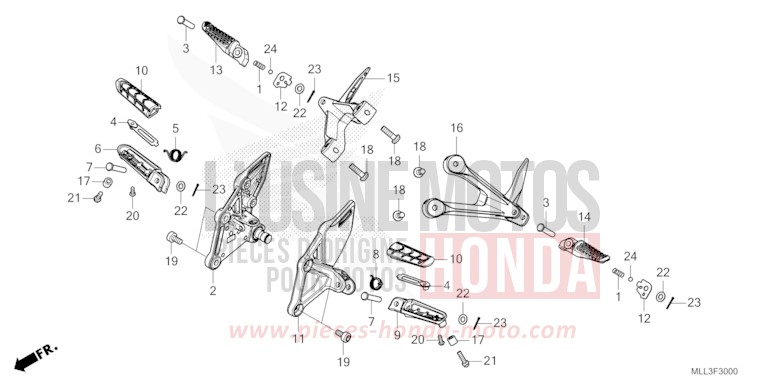 STEP for CB1000F "Big One" PEARL GLARE WHITE (NHB53) from 2025